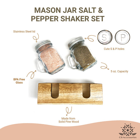 Farmhouse-style shaker set complements vintage to modern kitchen decor.