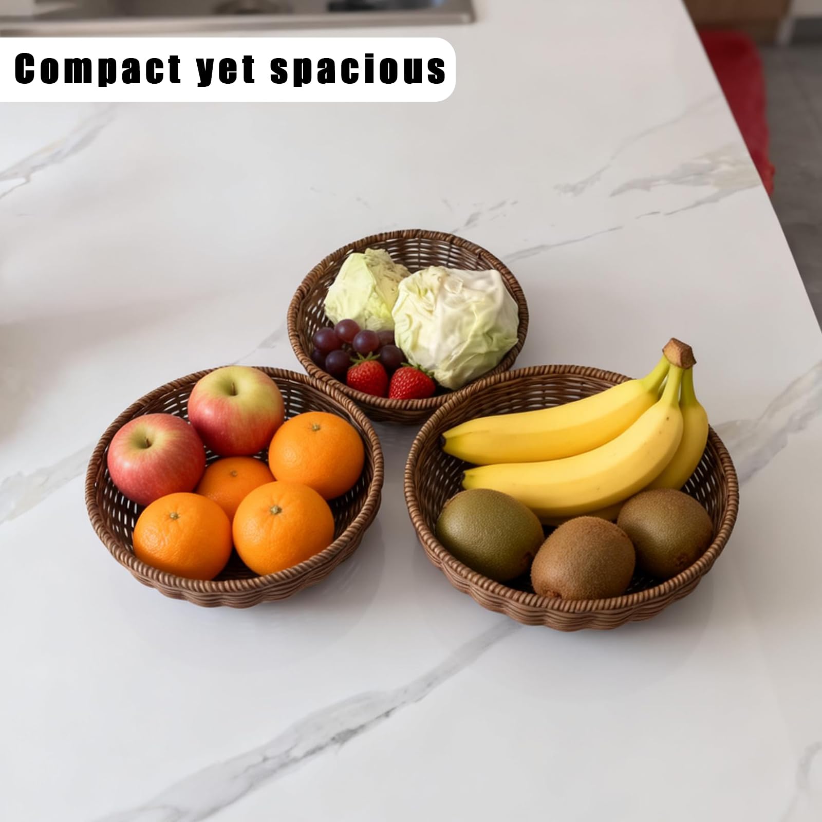 CBAOCBKVH fruit and bread baskets ideal for displaying snacks and fresh produce.