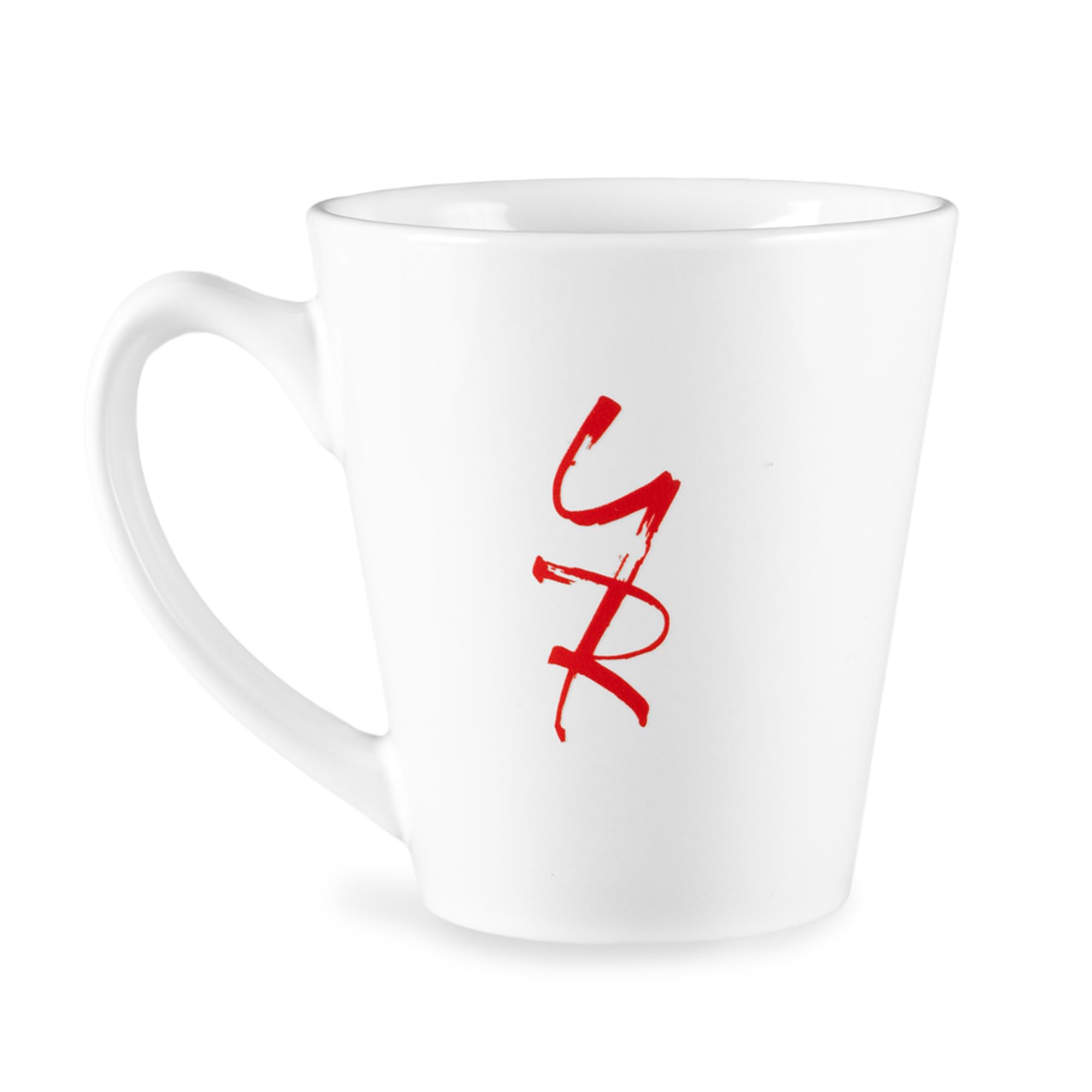 Crimson Lights logo on white ceramic mug adds Genoa City nostalgia to your kitchen.