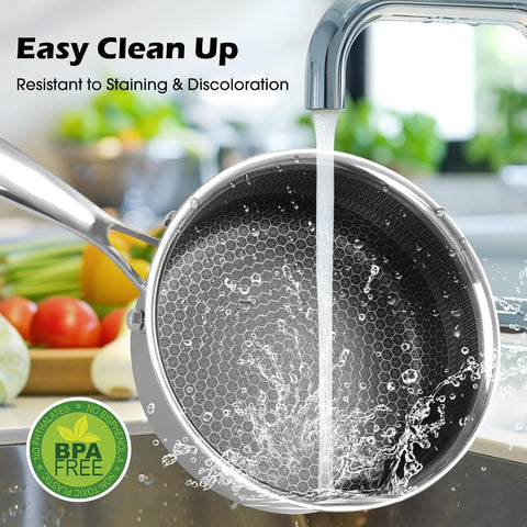 CBYJK micro-honeycomb texture traps residue for quick cleaning.