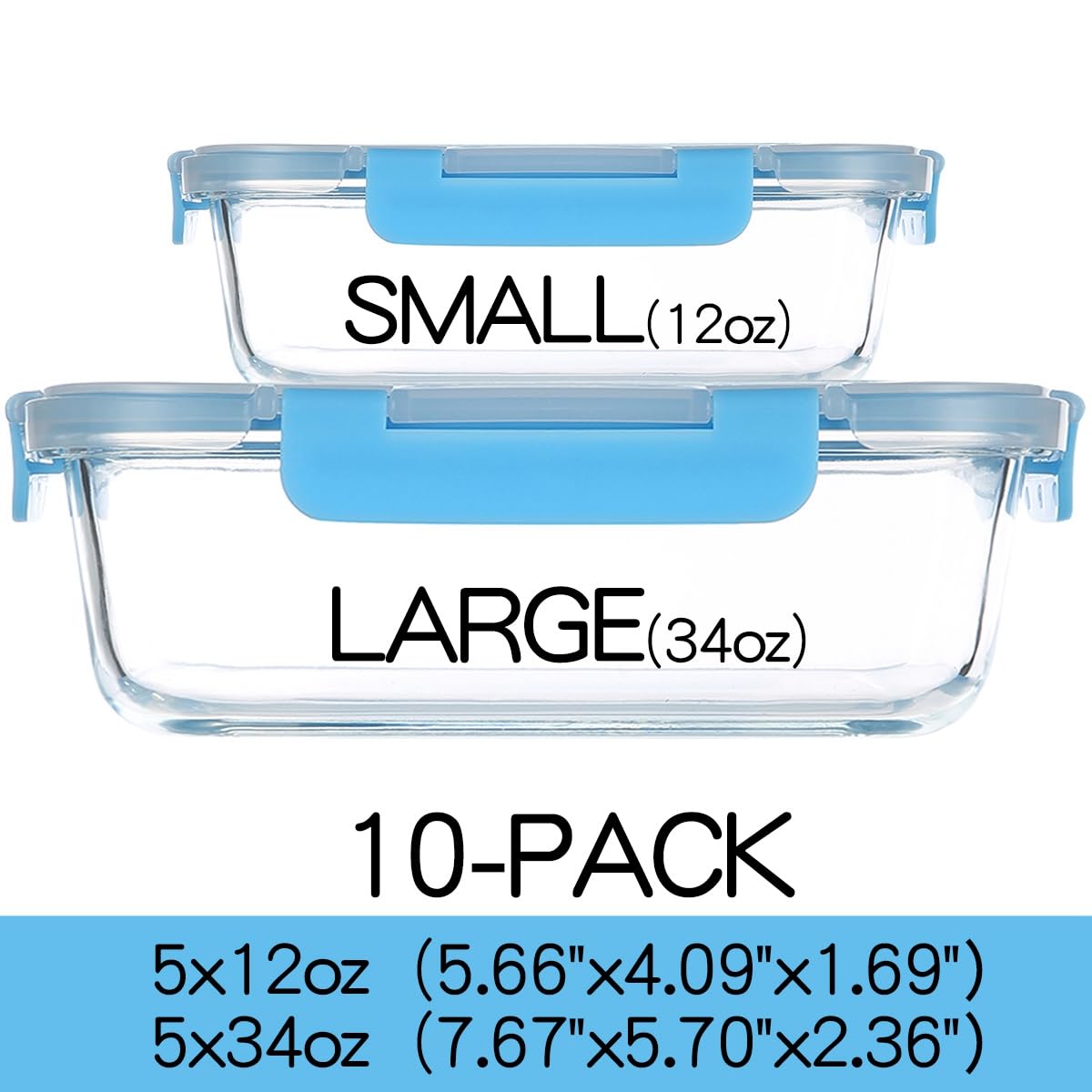 C CREST glass container lids for airtight sealing and transport