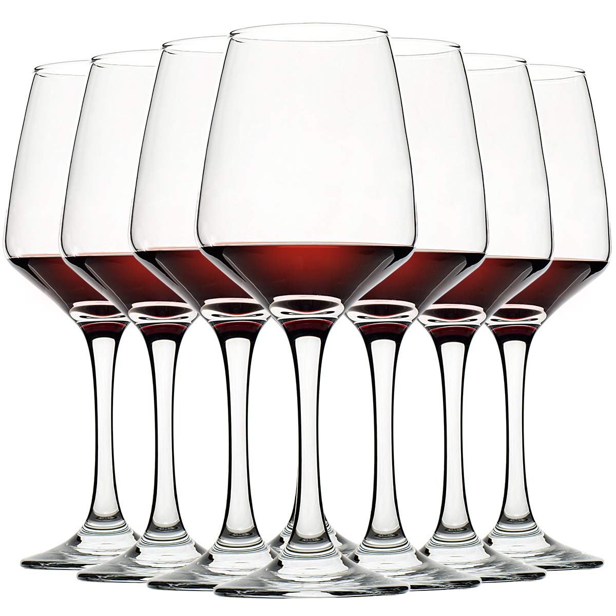 C CREST wine glasses 12oz clear, ideal for red wine gatherings.