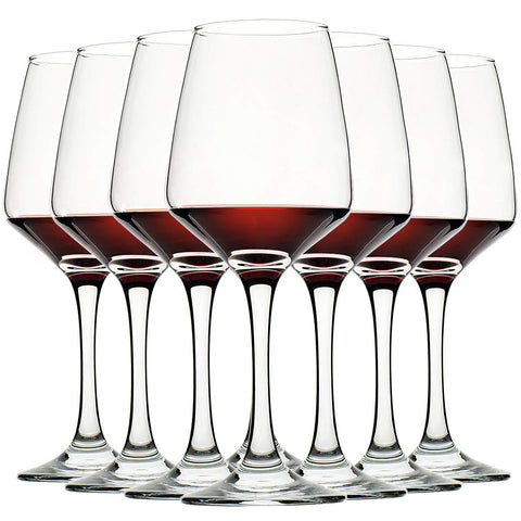 C CREST wine glasses 12oz clear, ideal for red wine gatherings.
