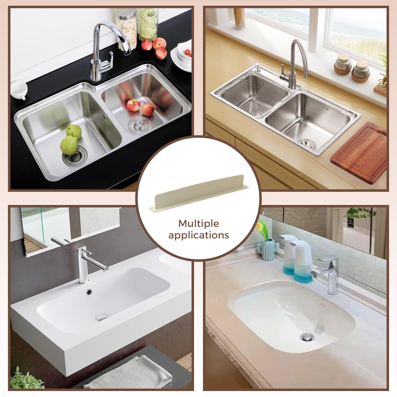 CCDANSIYUCR splash guard with strong suction cups; quick install near sink.