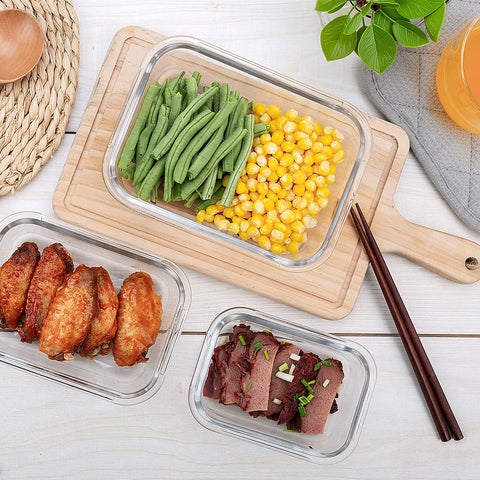 C CREST microwave-safe containers (lids not microwave safe) for quick reheating