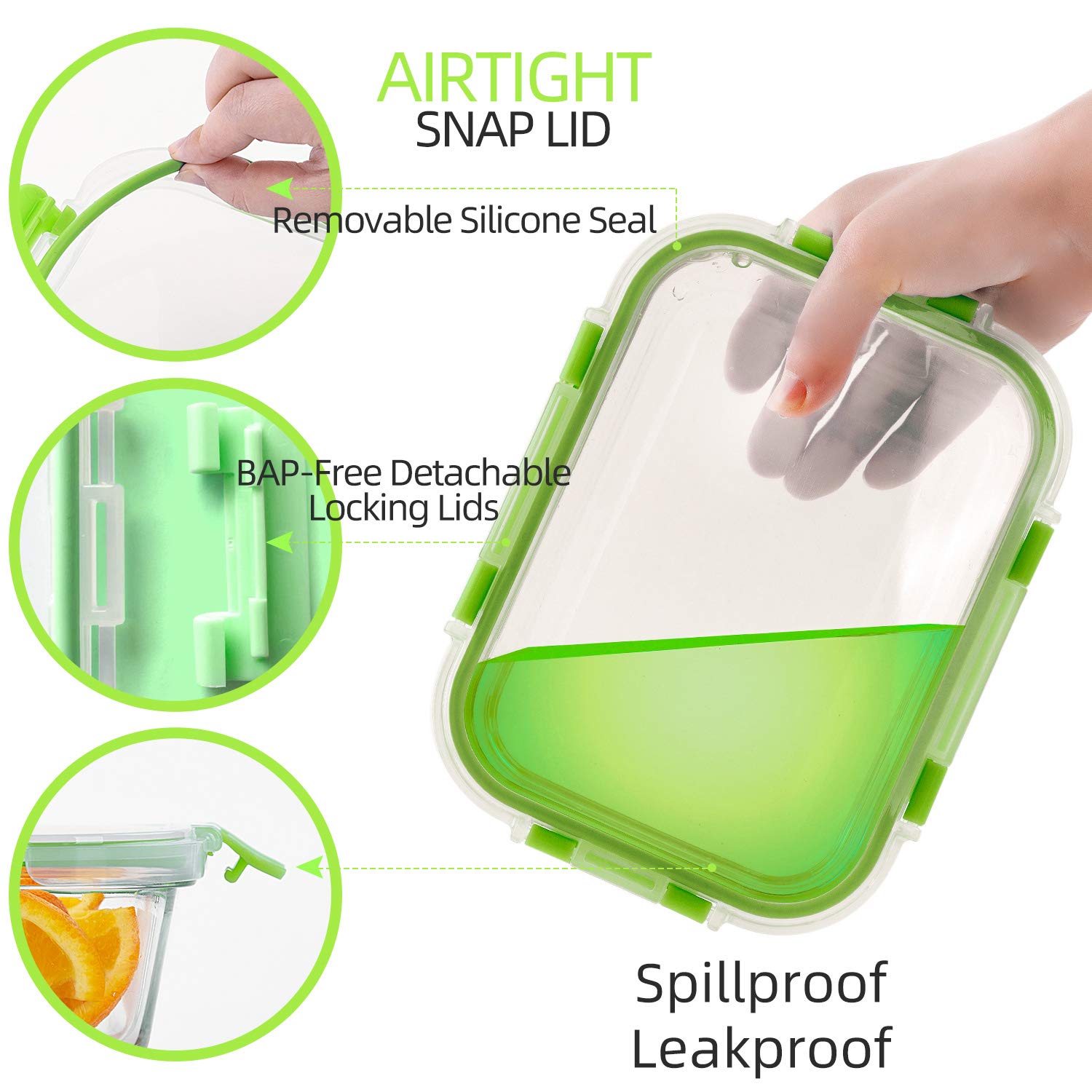 C CREST borosilicate glass container withstands oven heat up to 700°F.