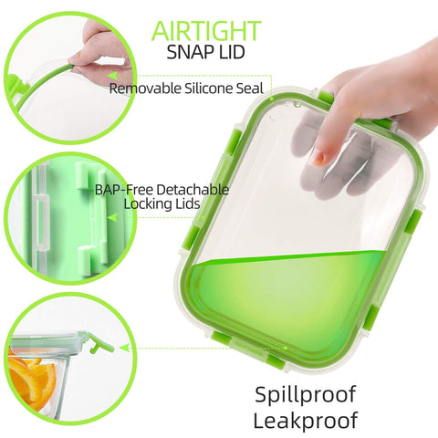 C CREST borosilicate glass container withstands oven heat up to 700°F.