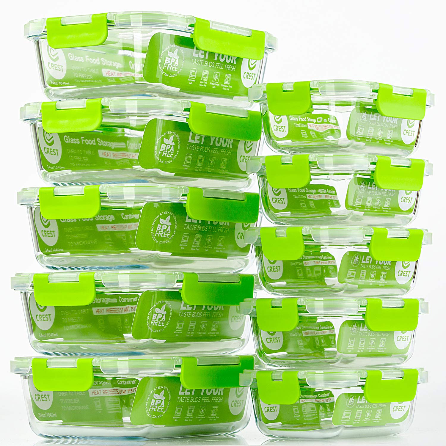 C CREST BPA-free lids keep contents secure and leak-proof.