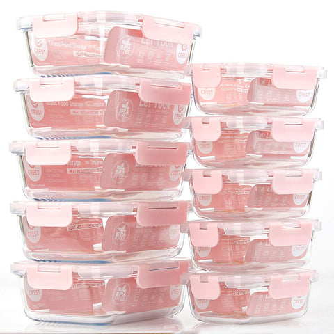 C CREST freezer-safe glass containers for freezer storage