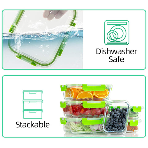 C CREST glass container with lid can be heated in microwave when lids are off.