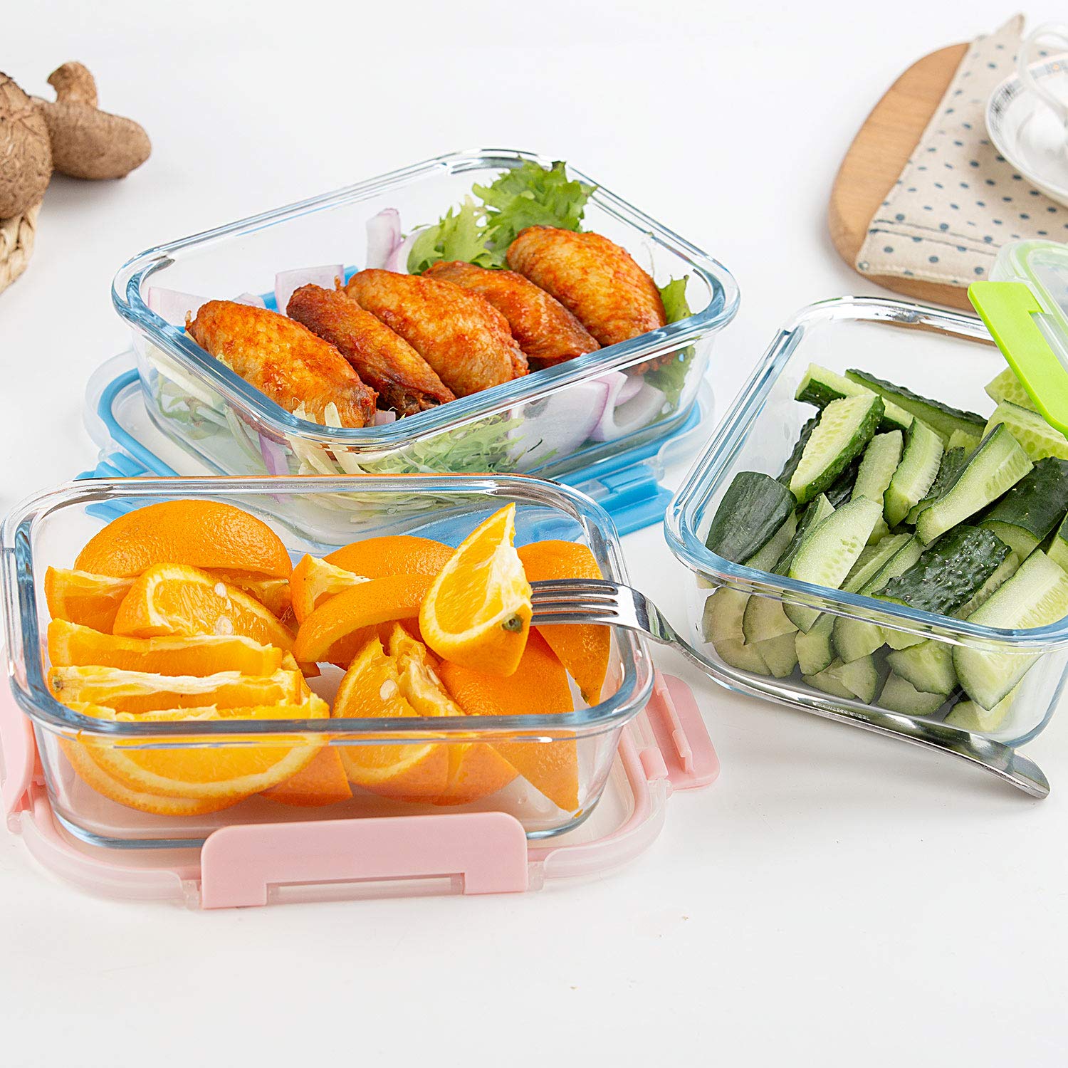 CCREST lunch box set helps keep portions organized for the week.