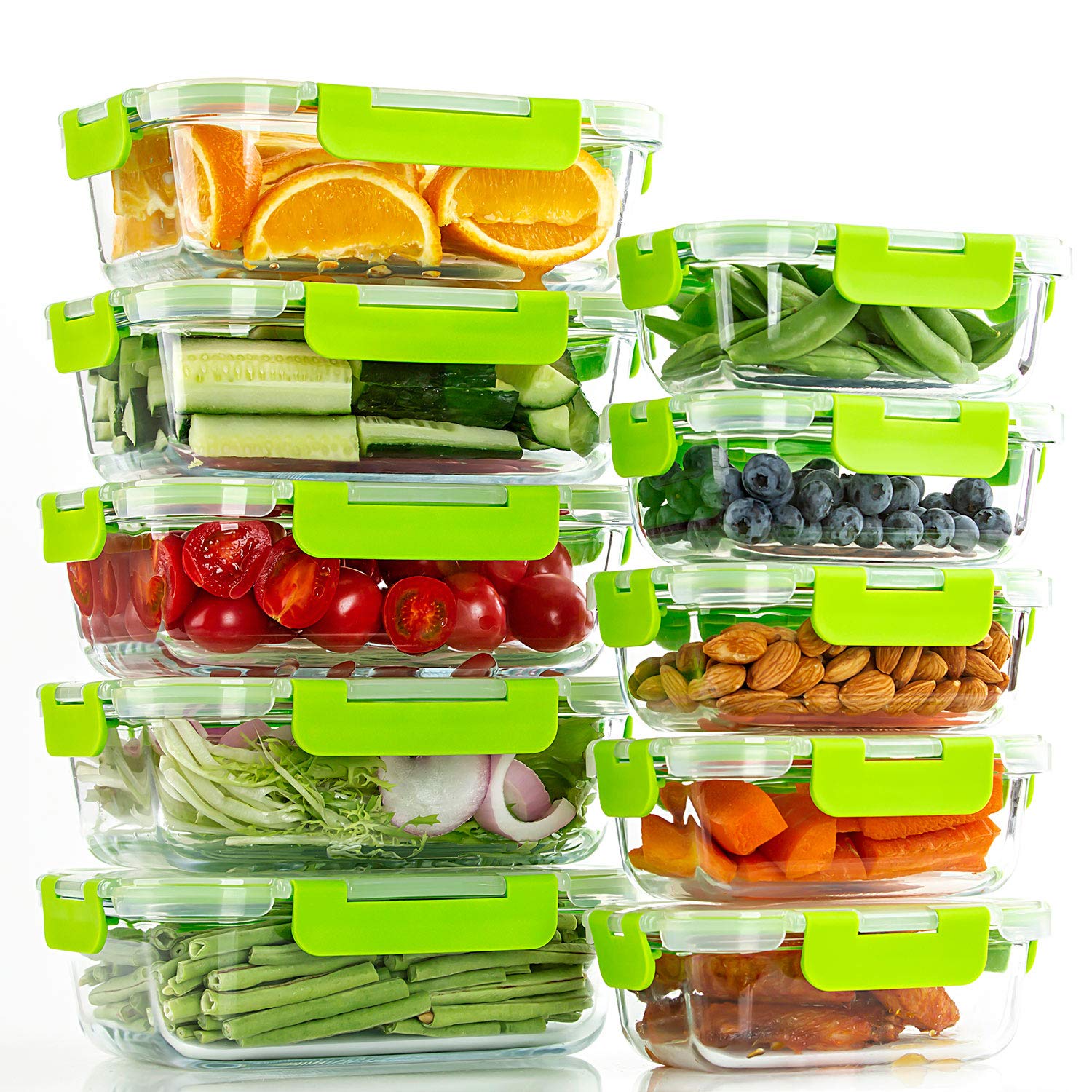 C CREST lead-free borosilicate glass provides durable kitchen storage.