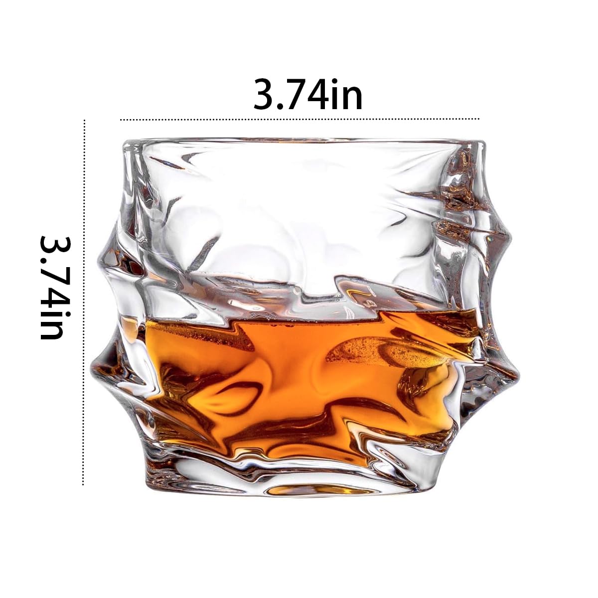ccsxqy whiskey glasses 2-piece set, close-up base showing sturdy bottom