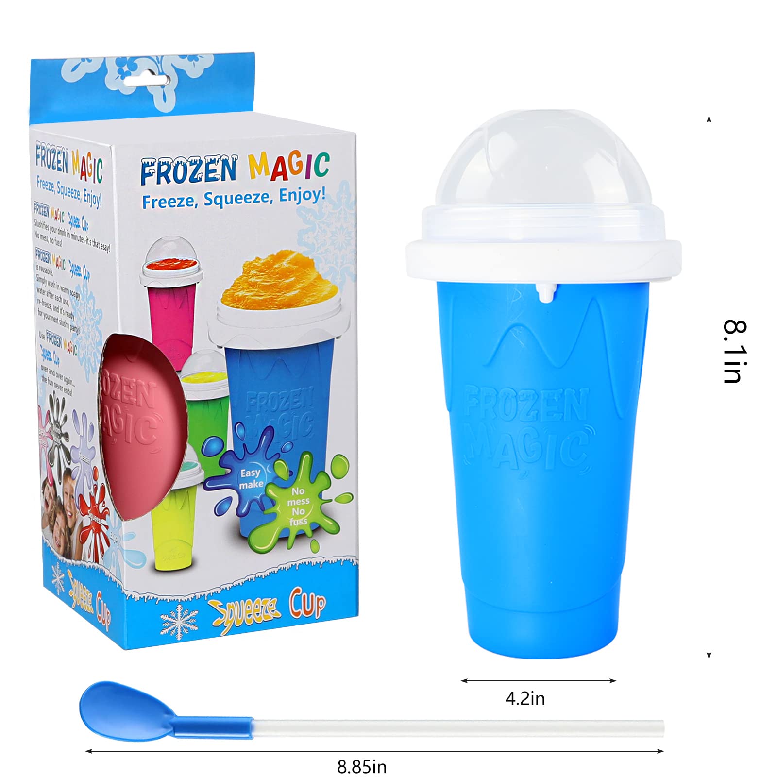 cdbz slushy cup pour action shows smoother texture in seconds