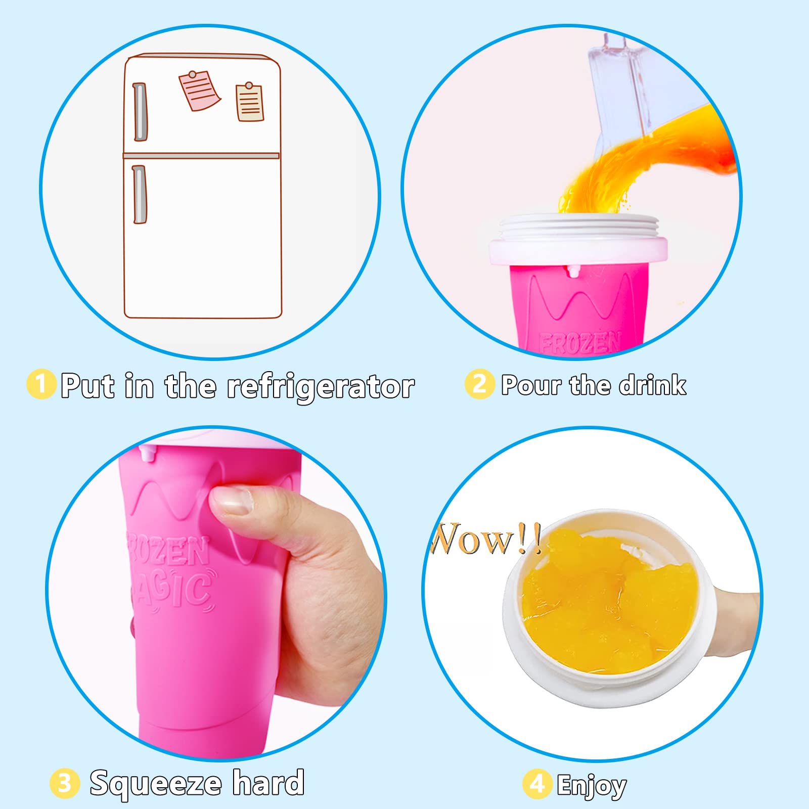 cdbz slushy cup squeeze demonstration for customizable flavors