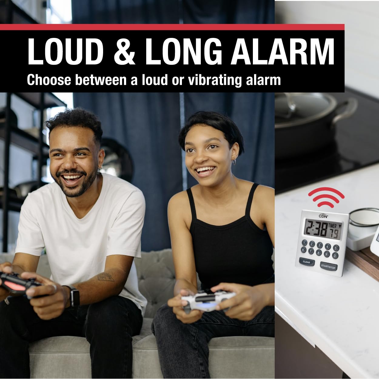 CDN Direct Entry 2-Alarm timer countdown and countup mode