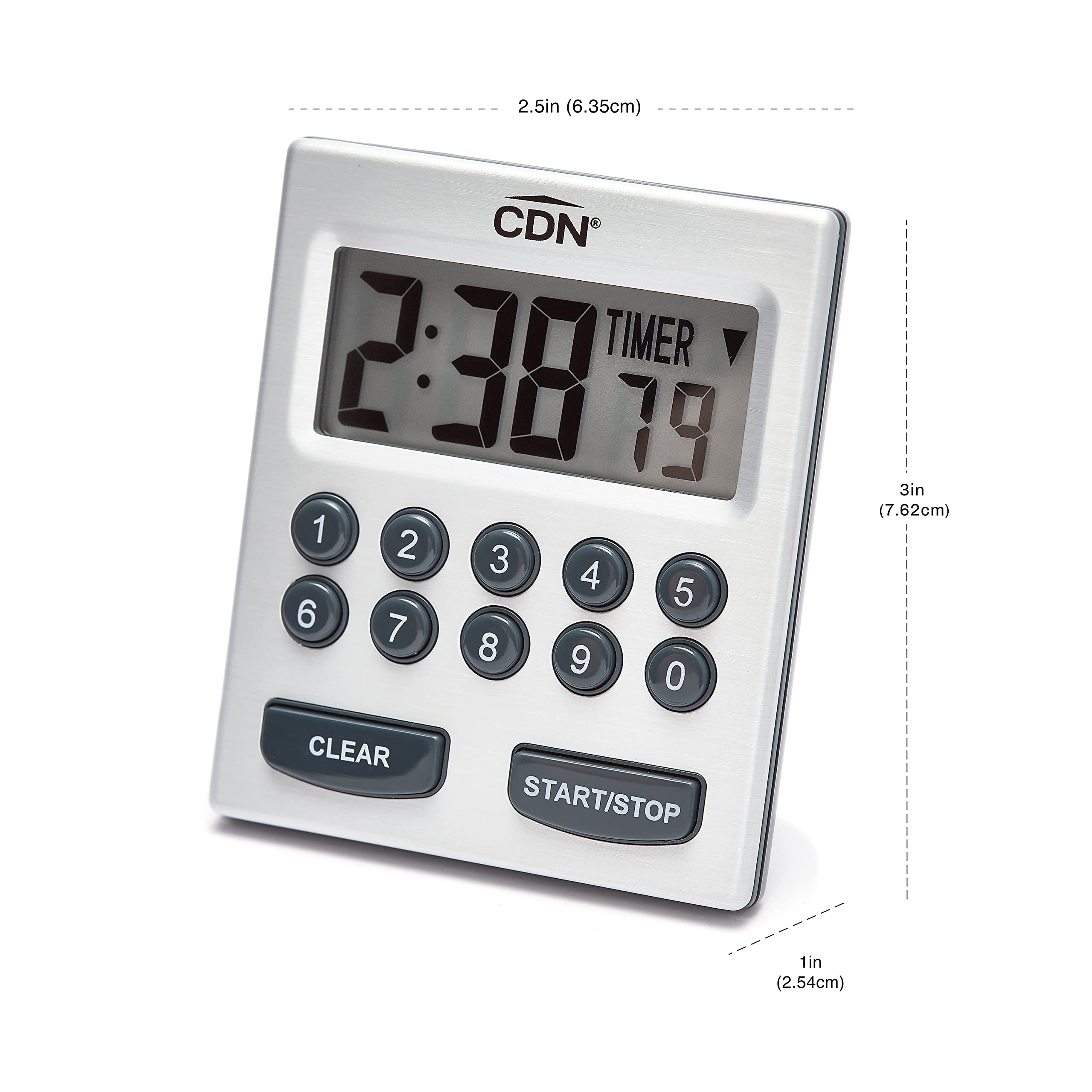 CDN Direct Entry 2-Alarm timer vibrator option for silent alerts when needed