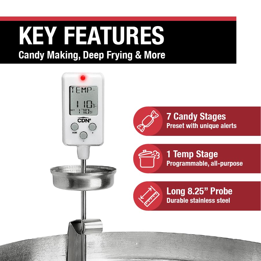 CDN DTC450 adjustable pot clip enabling stable readings on pots.