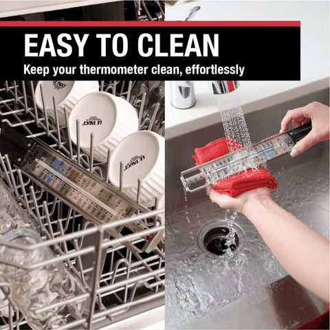 CDN TCG400 cool-touch plastic handle keeps hands safe while frying.