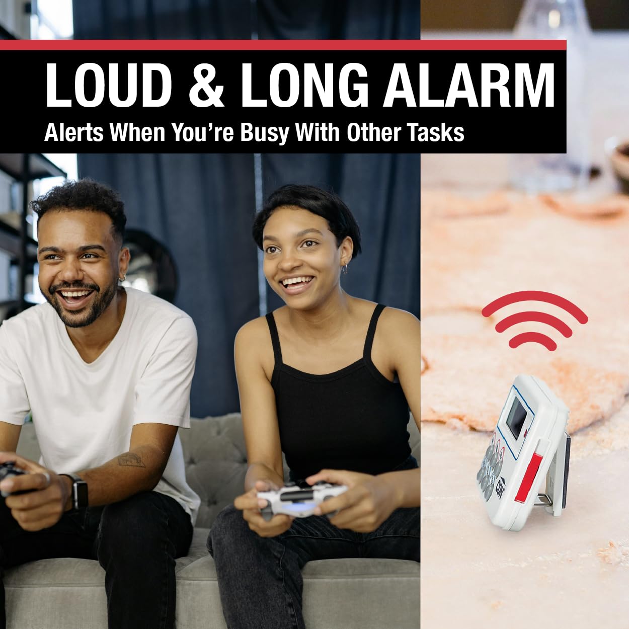 CDN TM8 alarm emits a loud, clear staccato beep