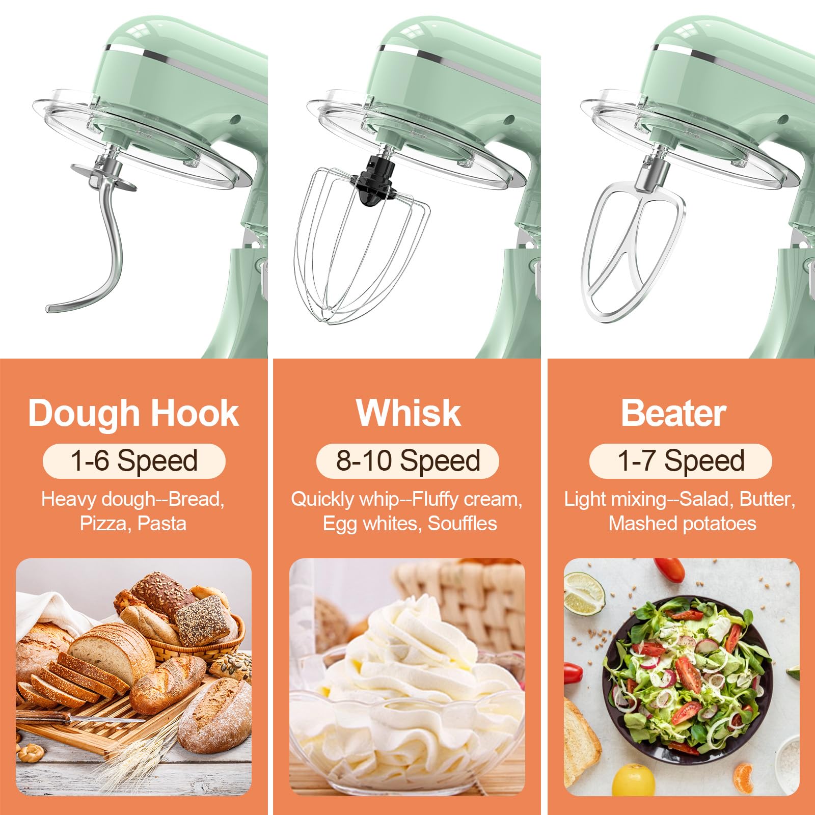 CEBORRY 6-5qt stainless steel bowl ideal for large batches.