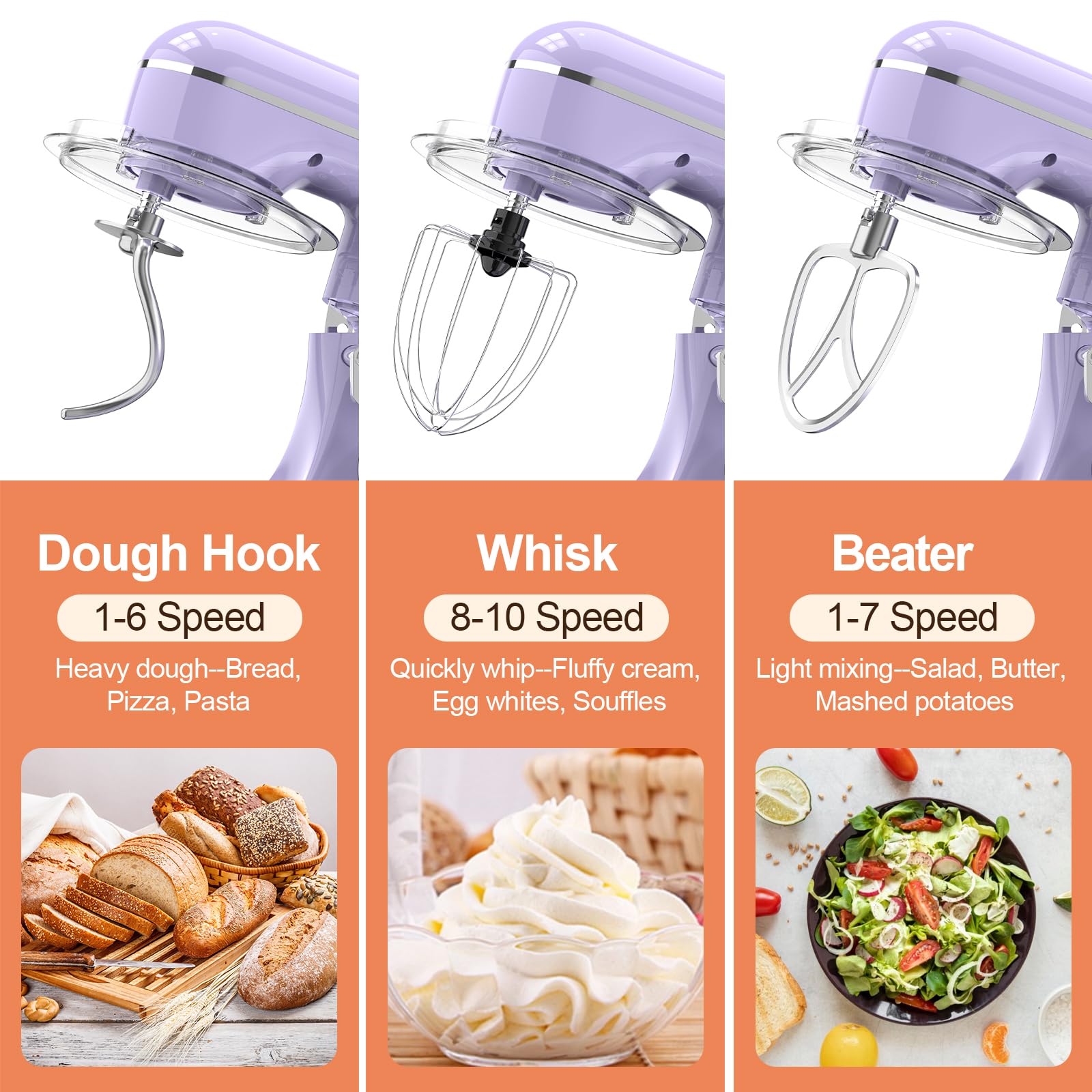 CEBORY tilt-head design enables easy attachment changes during cooking