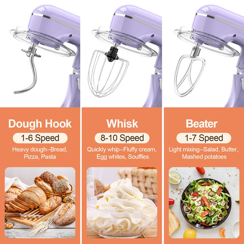 CEBORY tilt-head design enables easy attachment changes during cooking
