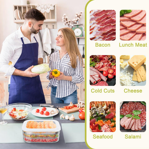 Cecnamt air-tight deli container shows secure seal for extended freshness