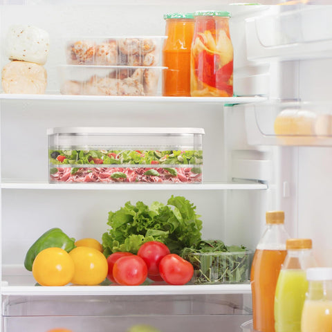 Cecnamt stackable deli container with lid for space-saving fridge storage