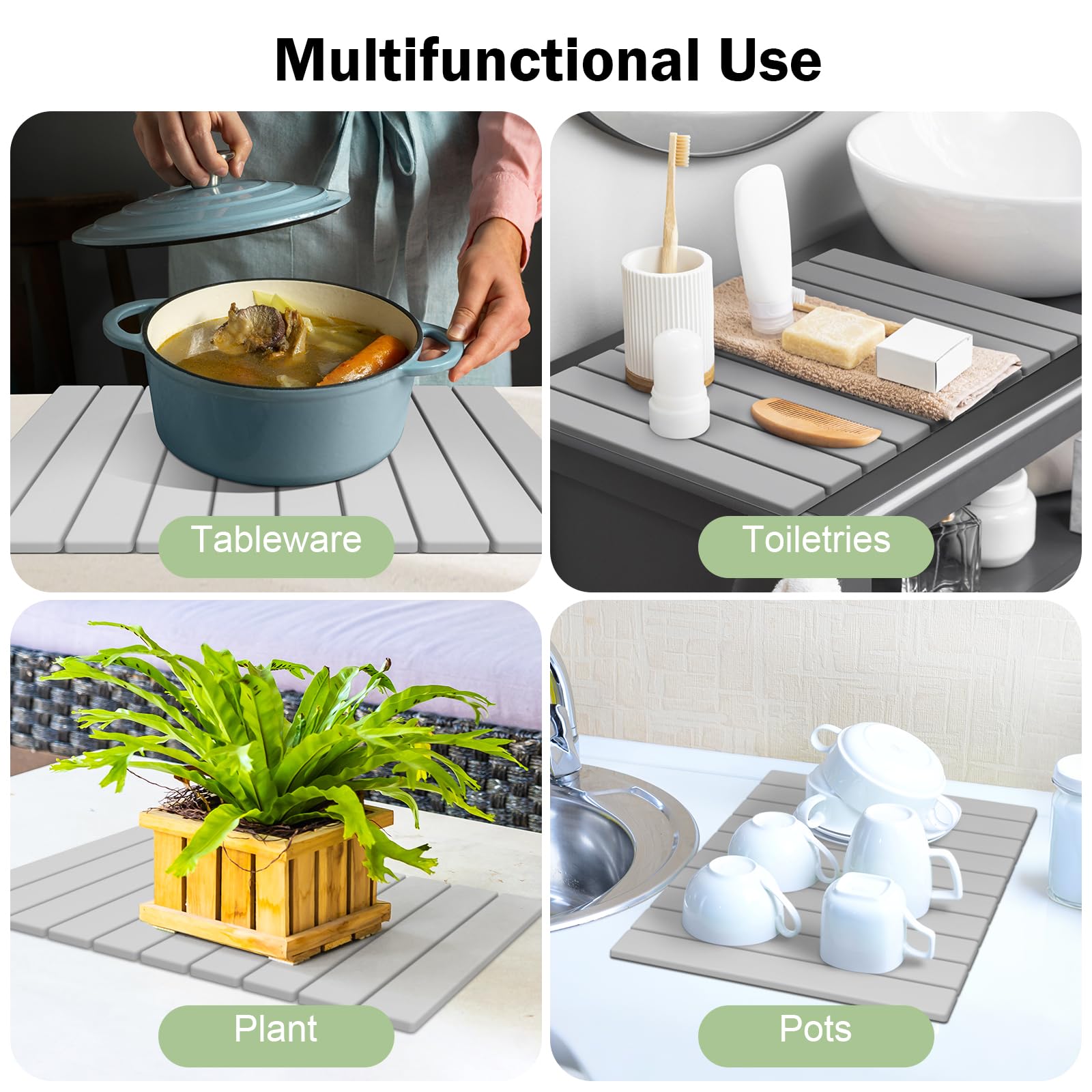 Cecnamt heat-proof mat supports hot items and space for plants
