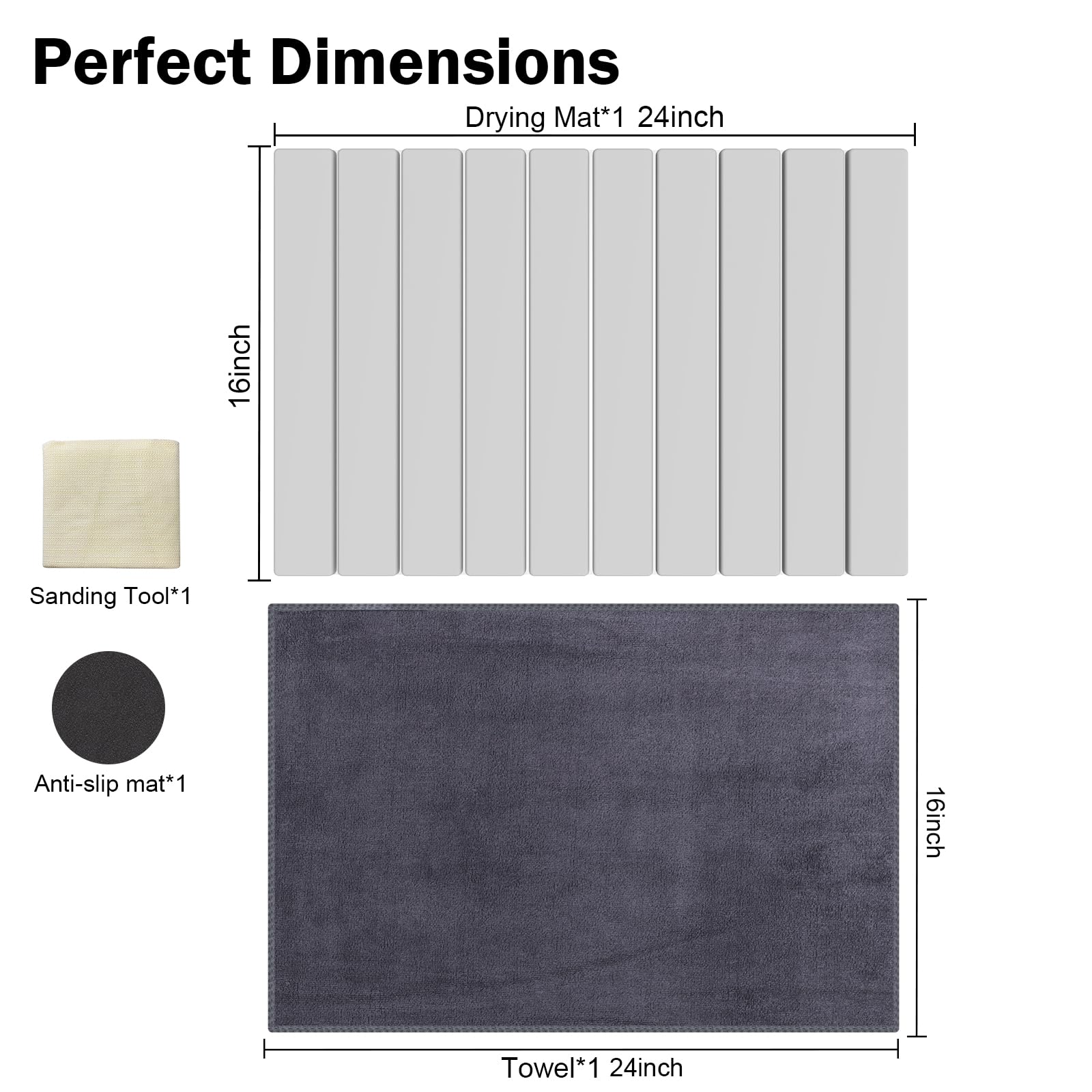 Cecnamt multi-functional mat dries dishes, cups, and bottles