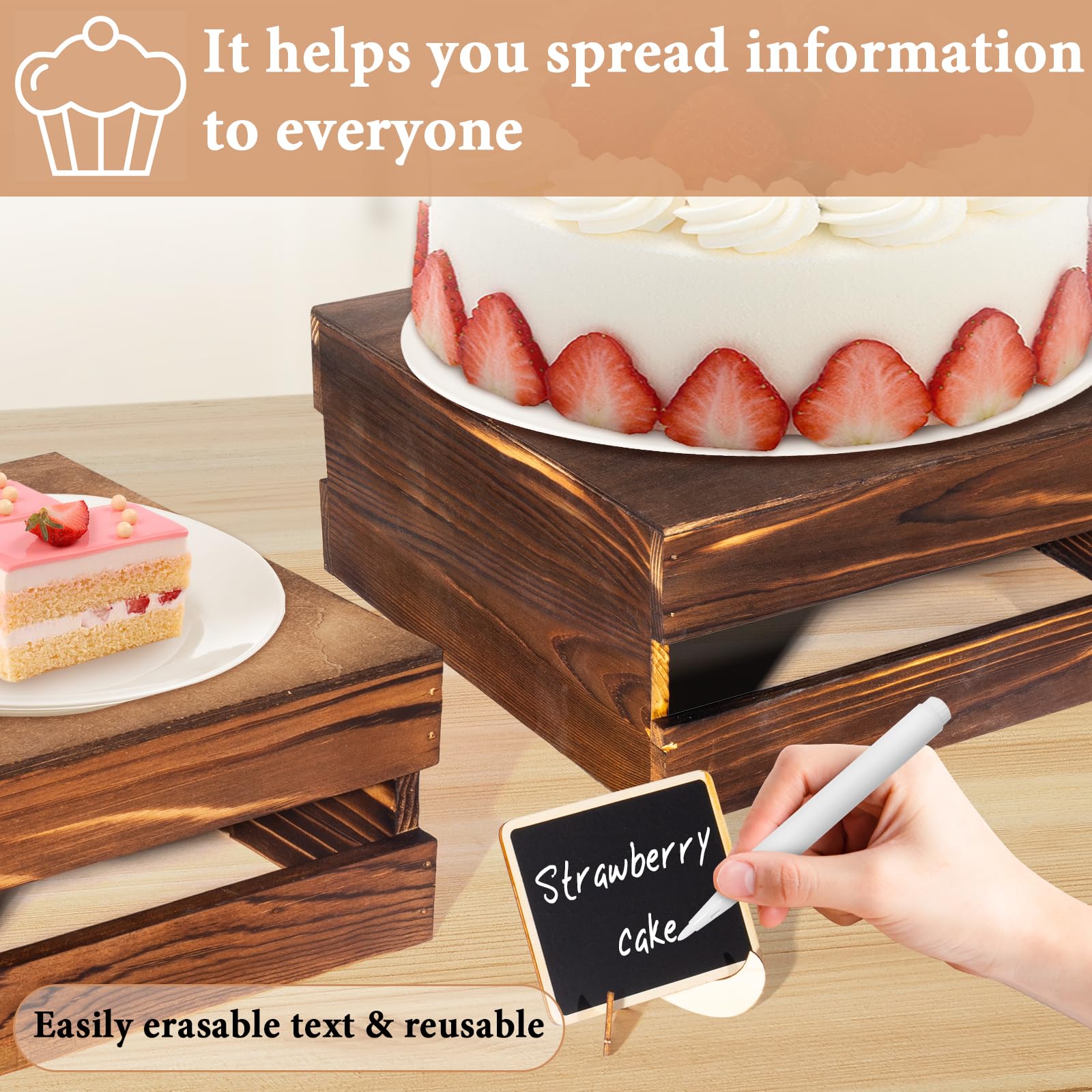 Cecnamt signs for desserts label items clearly