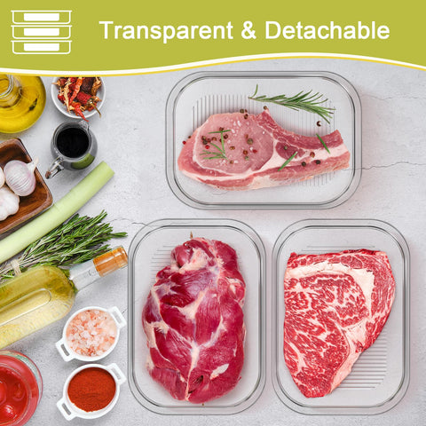 Cecnamt two-piece deli container pack for compact fridge organization