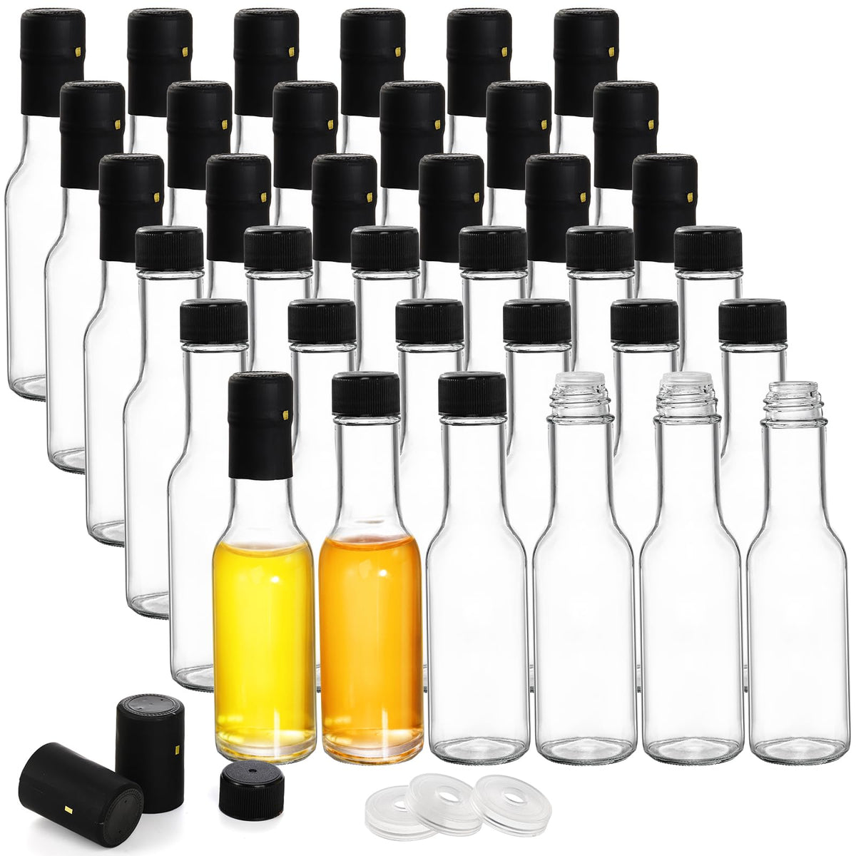 Cedilis 36-pack glass bottles ready for DIY sauces and gift-ready sets.
