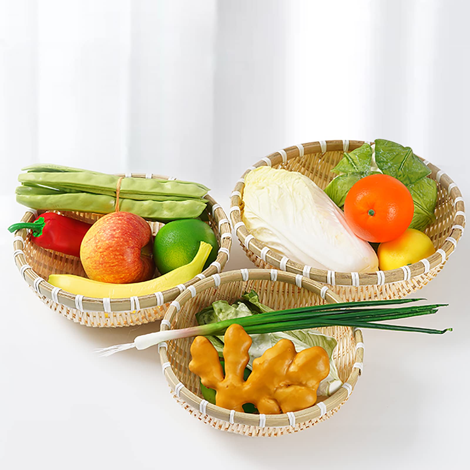 Cedilis 12 inch bamboo tray in shallow form for vegetables and fruit