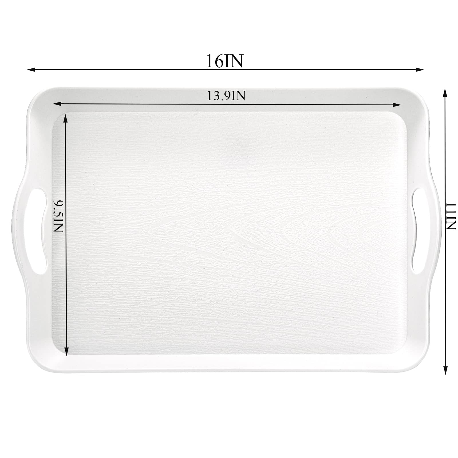 Cedilis heavy-duty PP serving trays with sturdy construction for frequent use.