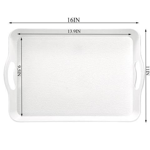 Cedilis heavy-duty PP serving trays with sturdy construction for frequent use.