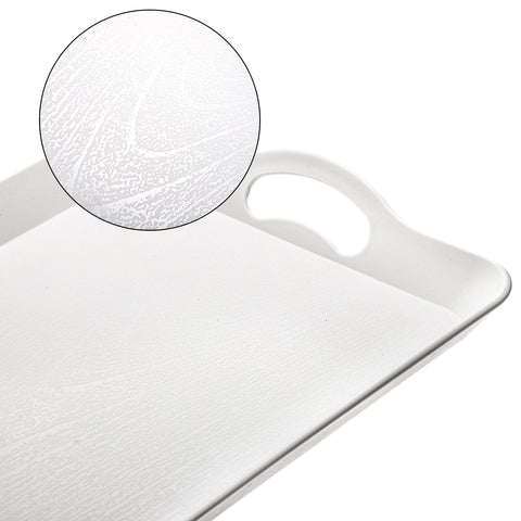 Cedilis trays feature a textured surface that hides scratches and improves grip.