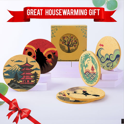 Cegkuc gift-ready coaster set ideal for housewarming and new homes