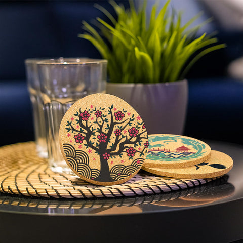Cegkuc heat-resistant coasters safeguard hot drinks and tabletops