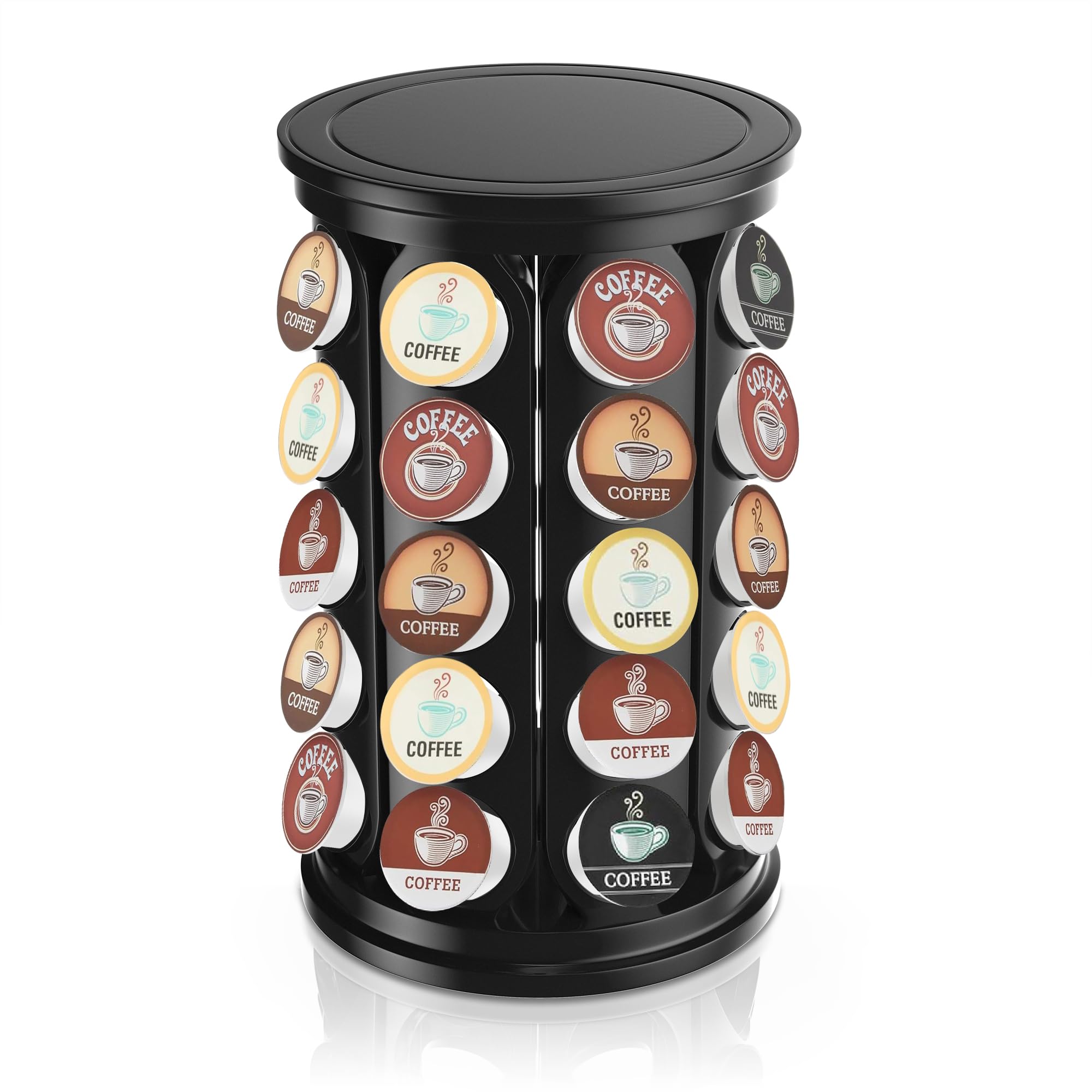 CEHNCEH 360° rotation K-Cup Holder with rotating base for quick capsule access on the counter