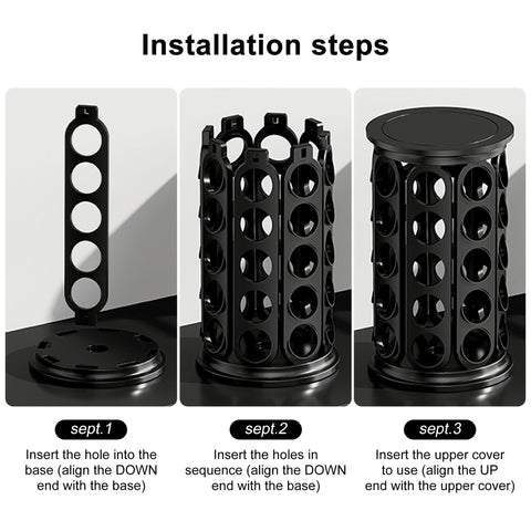 CEHNCEH 40-capacity carousel keeps capsules organized and within reach