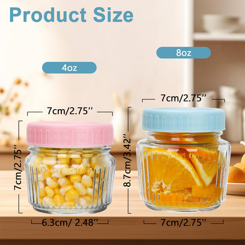 Cehomi 4oz jar with colorful lids, great for gift-ready snacks.