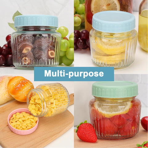 Cehomi 8oz jars ideal for jelly, honey, and spice storage.
