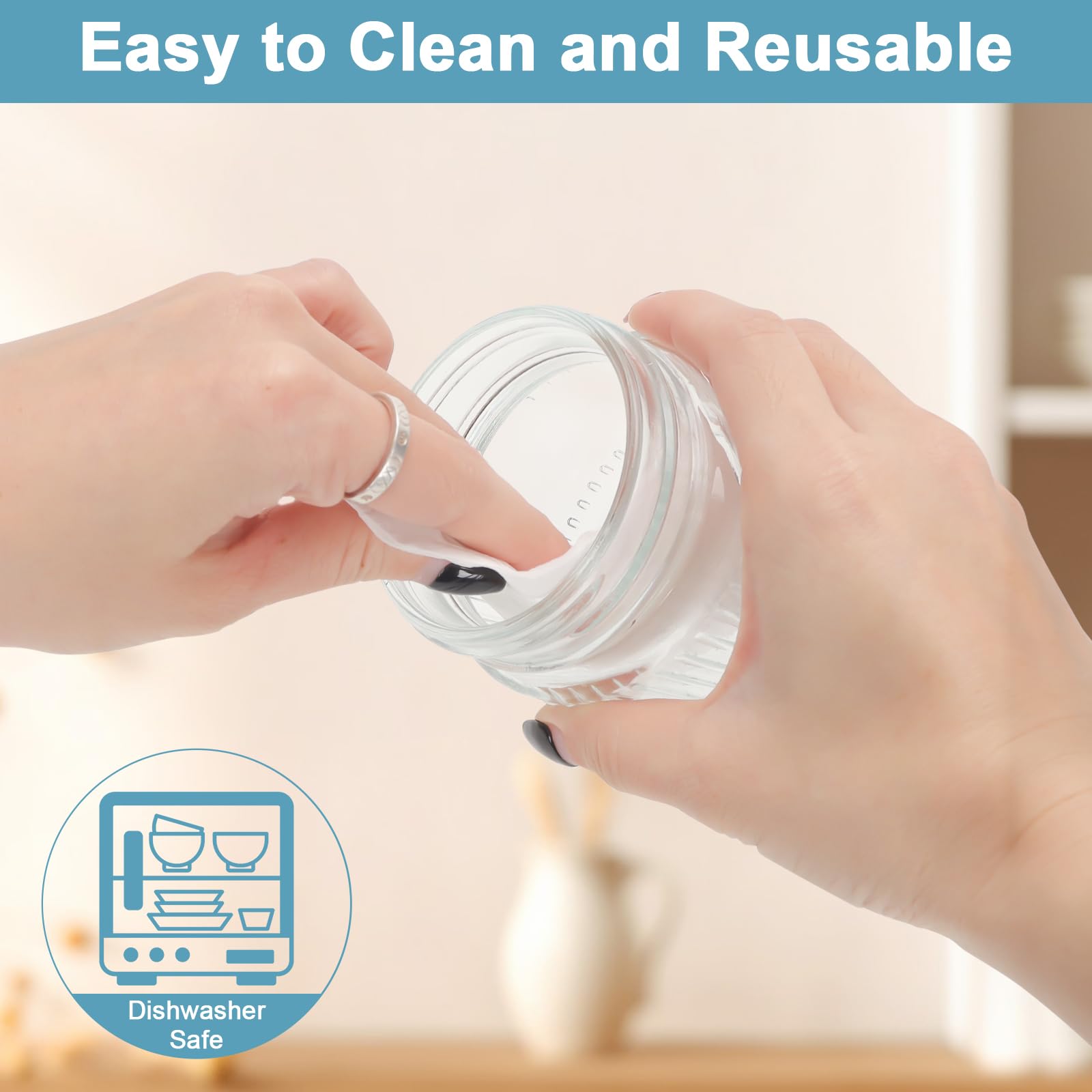 Cehomi six-pack jars help organize kitchen and craft tasks.