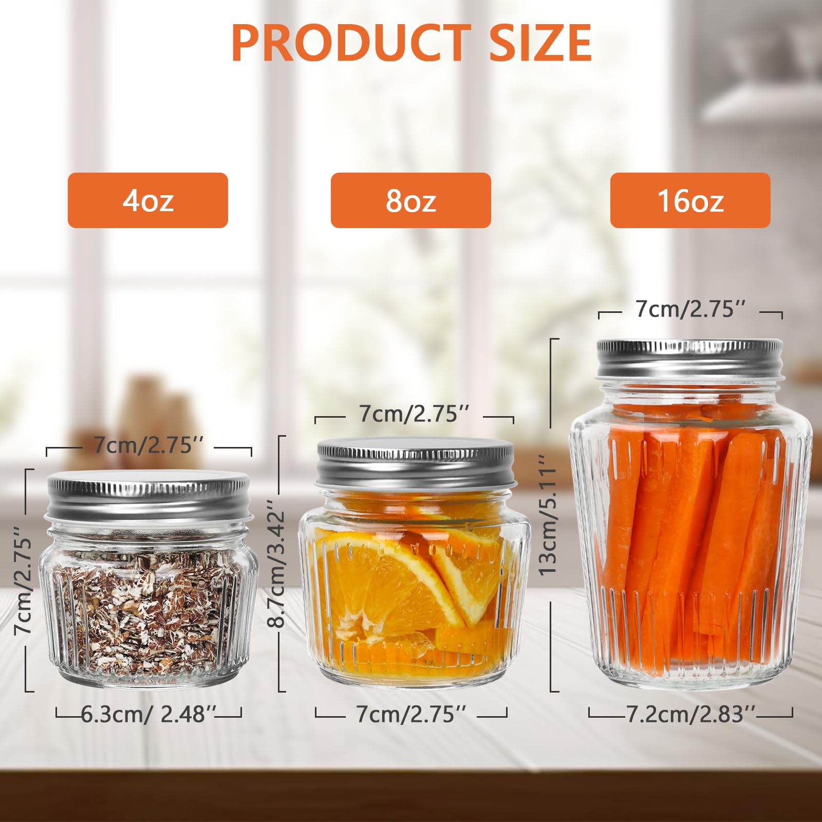 Cehomi vintage ribbed mason jar adds retro style to display