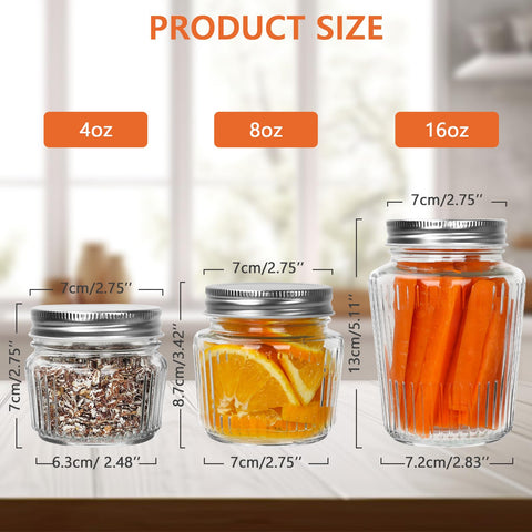 Cehomi vintage ribbed mason jar adds retro style to display