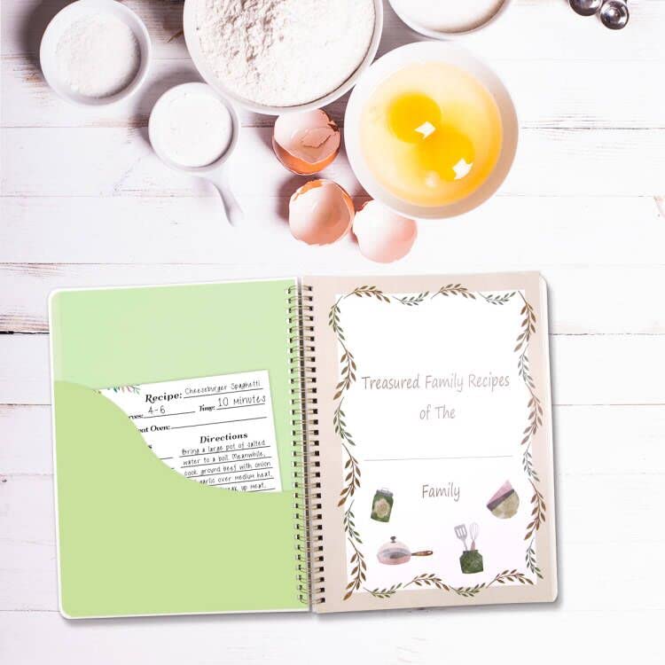 Ceiba Tree recipe card pocket keeps cards securely stored.