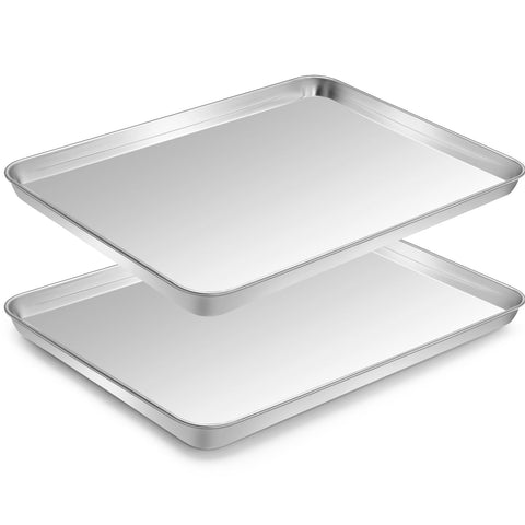 CEKEE baking sheet set 2 front view, ideal for small-batch cookies.
