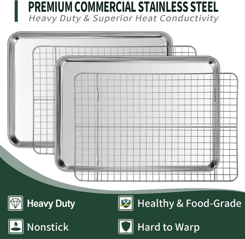 CEKEE curved-edge baking pan with easy-grip handles